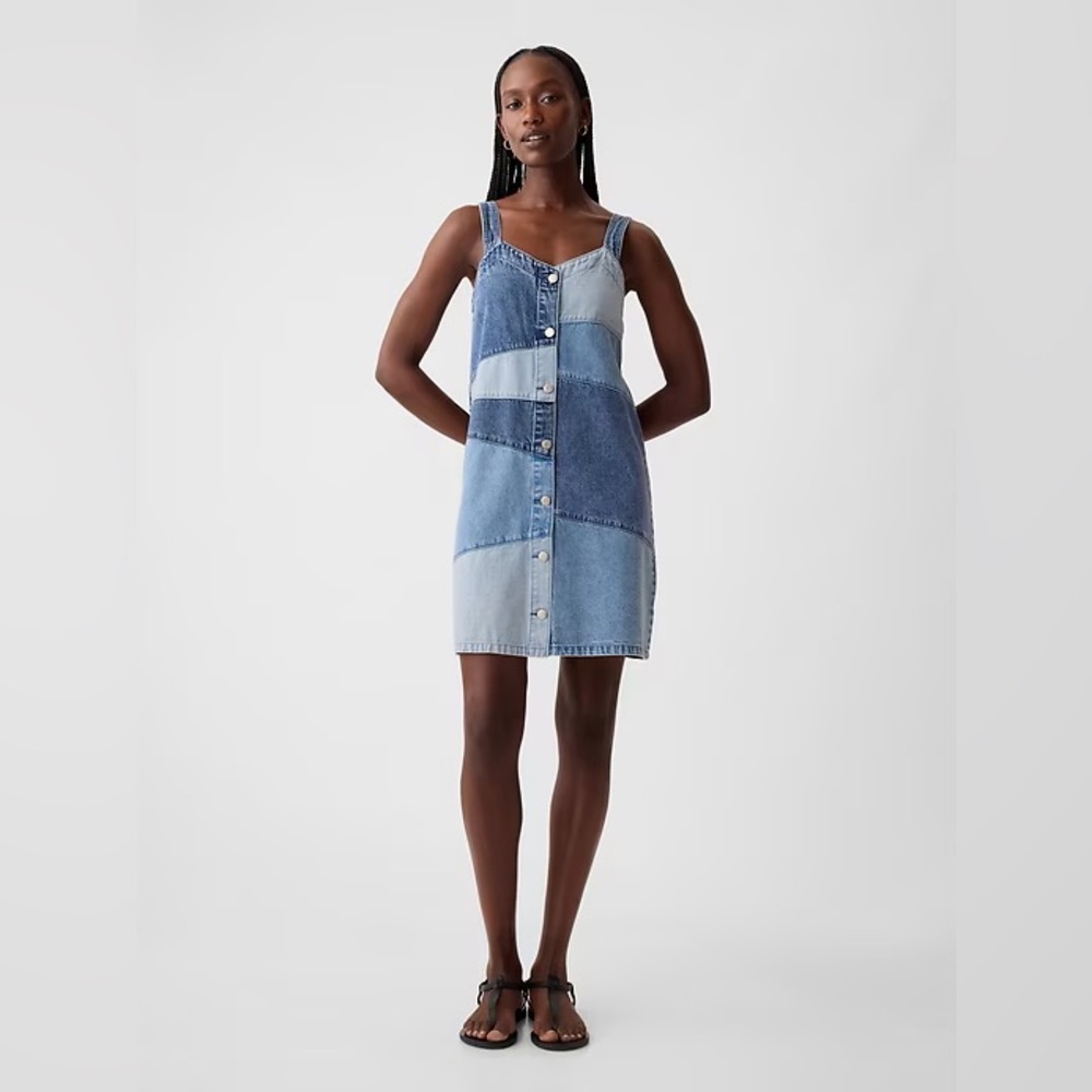 GAP Denim Patchwork Dress